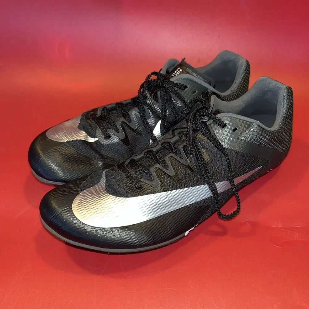 Nike Zoom Rival Spikes Track Shoes DC8753-001 Black Silver Size 8.5